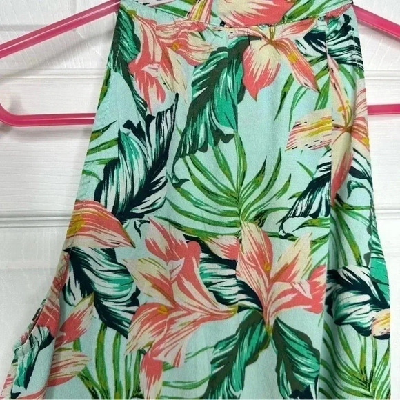 Minkpink Sunshine Coast Floral Print Tie Neck Halter Swing Top Size Small - Picture 12 of 16